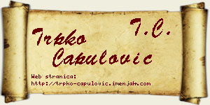 Trpko Capulović vizit kartica